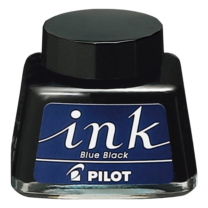パイロットの一般書記用インキ「ブルーブラック」ボトル。初心者タイプにおすすめの定番インク
